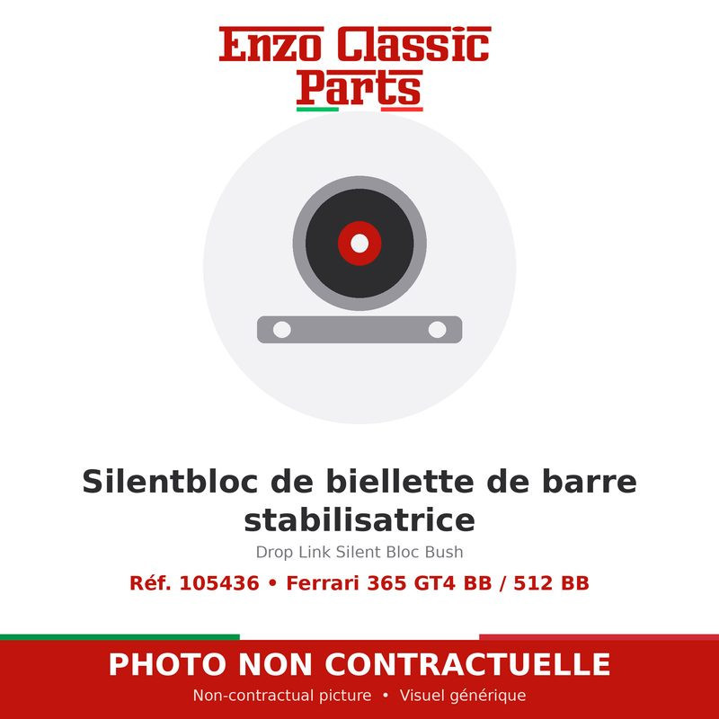 Ferrari 365 GT4 BB / 512 BB - Silentbloc de biellette de barre stabilisatrice - Réf. 105436