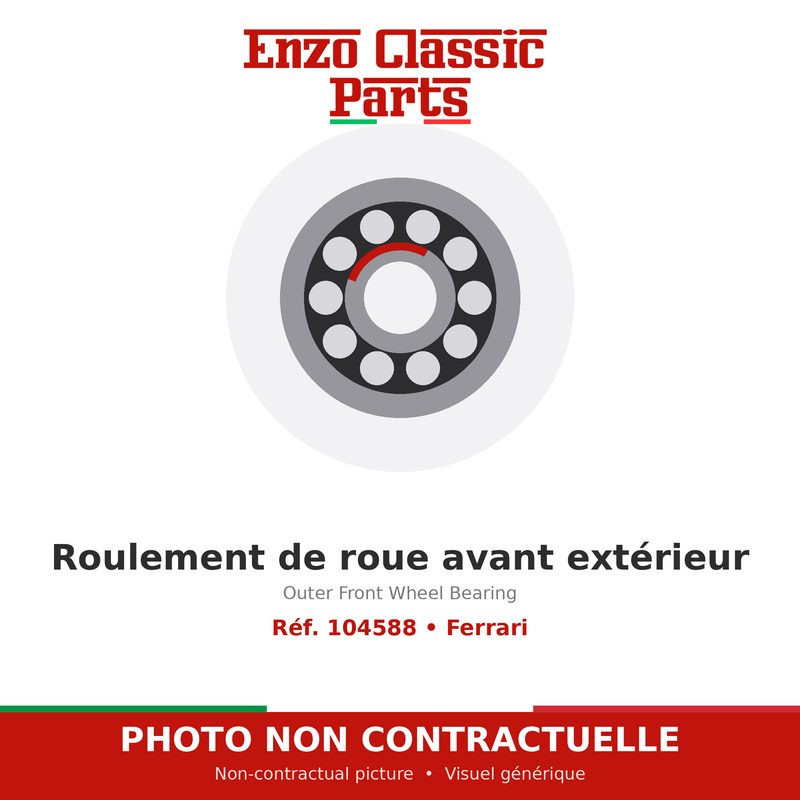 Ferrari - Outer Front Wheel Bearing - Ref. 104588