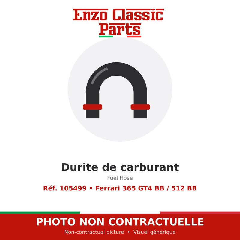 Ferrari 365 GT4 BB / 512 BB - Durite de carburant - Réf. 105499