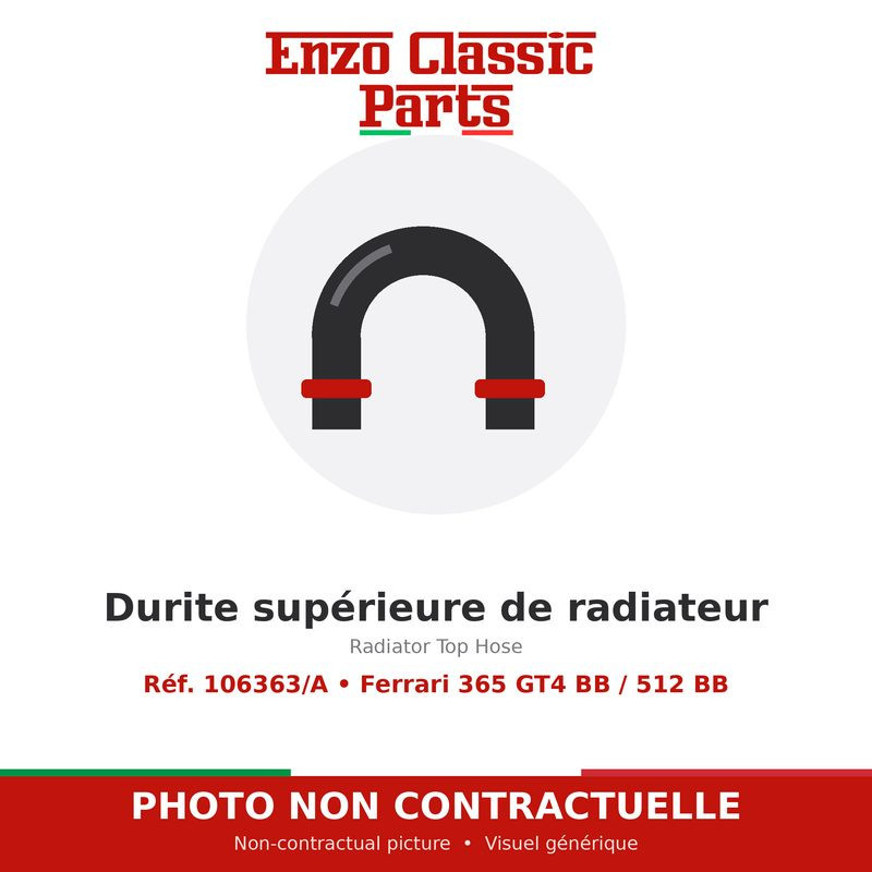 Ferrari 365 GT4 BB / 512 BB - Radiator Top Hose - Ref. 106363/A