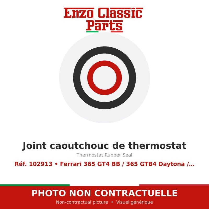 Ferrari 365 GT4 BB / 365 GTB4 Daytona / 512 BB - Thermostat Rubber Seal - Ref. 102913