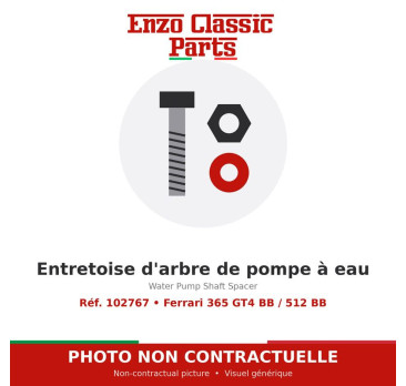 Ferrari 365 GT4 BB / 512 BB - Entretoise d'arbre de pompe à eau - Réf. 102767