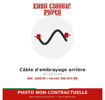 Ferrari 365 GT4 BB - Rear Clutch Cable - Ref. 106578