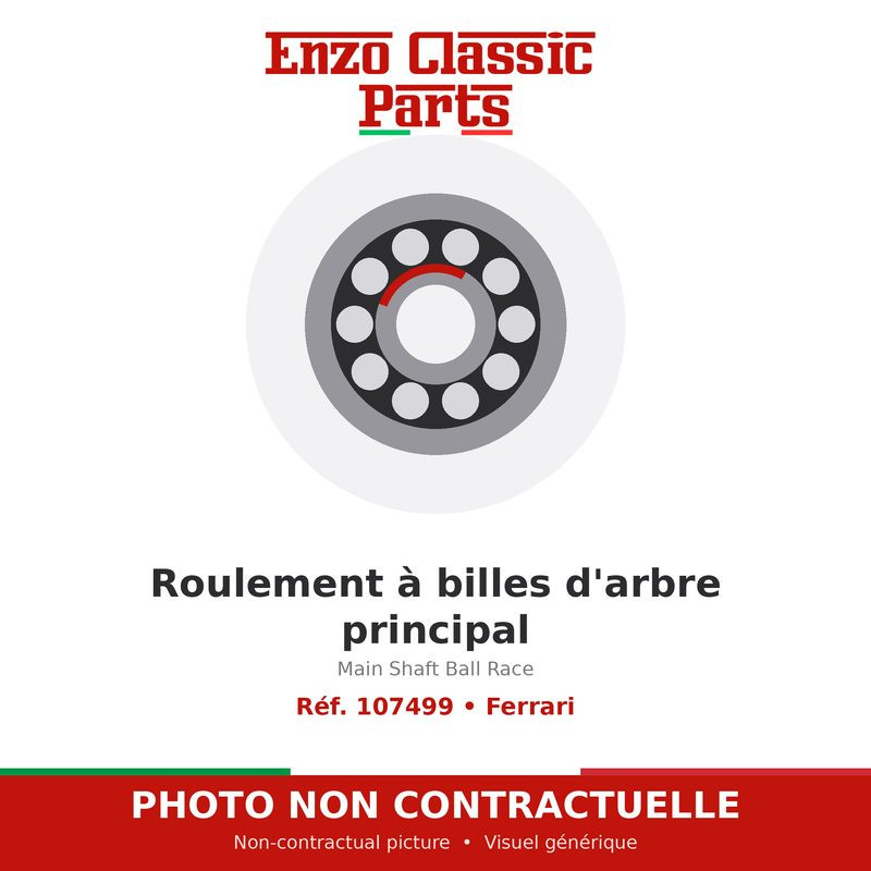 Ferrari - Roulement à billes d'arbre principal - Réf. 107499