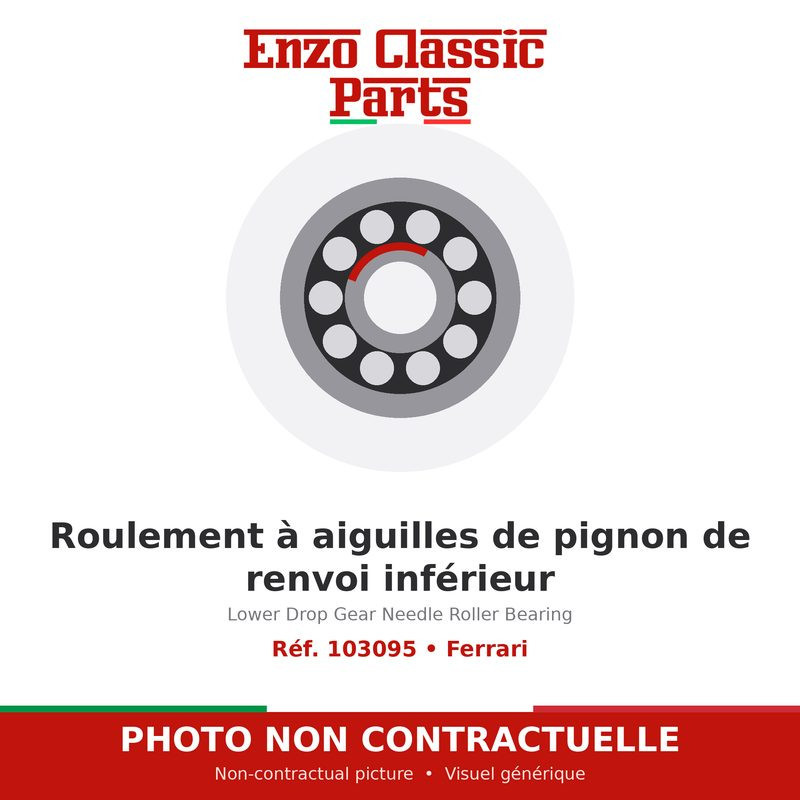 Ferrari - Roulement à aiguilles de pignon de renvoi inférieur - Réf. 103095