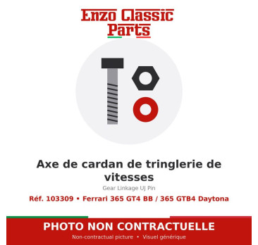 Ferrari 365 GT4 BB / 365 GTB4 Daytona - Axe de cardan de tringlerie de vitesses - Réf. 103309
