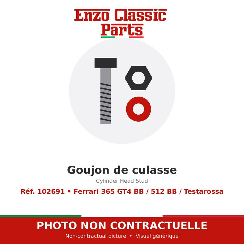 Ferrari 365 GT4 BB / 512 BB / Testarossa - Cylinder Head Stud - Ref. 102691