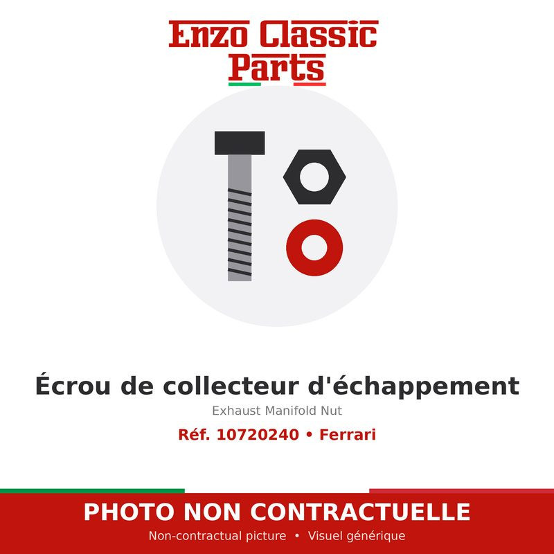 Ferrari - Écrou de collecteur d'échappement - Réf. 10720240