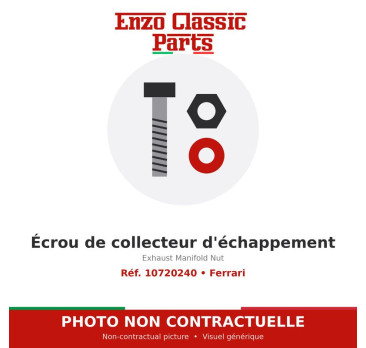 Ferrari - Écrou de collecteur d'échappement - Réf. 10720240