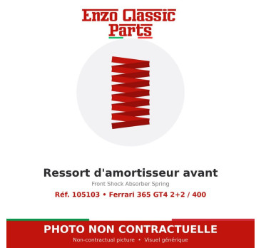 Ferrari 365 GT4 2+2 / 400 - Ressort d'amortisseur avant - Réf. 105103