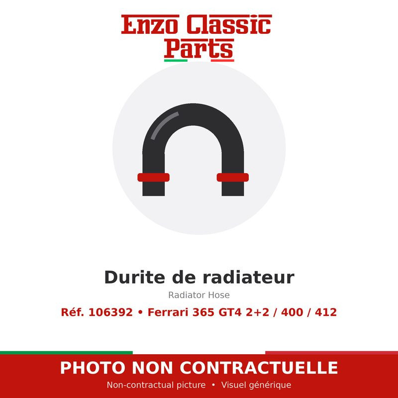 Ferrari 365 GT4 2+2 / 400 / 412 - Radiator Hose - Ref. 106392