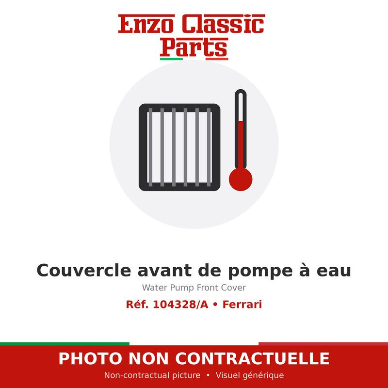 Ferrari - Couvercle avant de pompe à eau - Réf. 104328/A