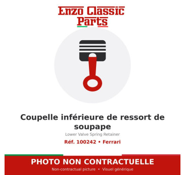 Ferrari - Coupelle inférieure de ressort de soupape - Réf. 100242