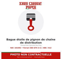 Ferrari 365 GT4 2+2 / 400 / 412 - Bague étoile de pignon de chaîne de distribution - Réf. 101591