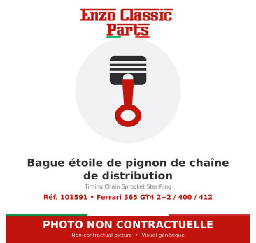 Ferrari 365 GT4 2+2 / 400 / 412 - Bague étoile de pignon de chaîne de distribution - Réf. 101591