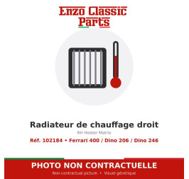 Ferrari 400 / Dino 206 / Dino 246 - Radiateur de chauffage droit - Réf. 102184