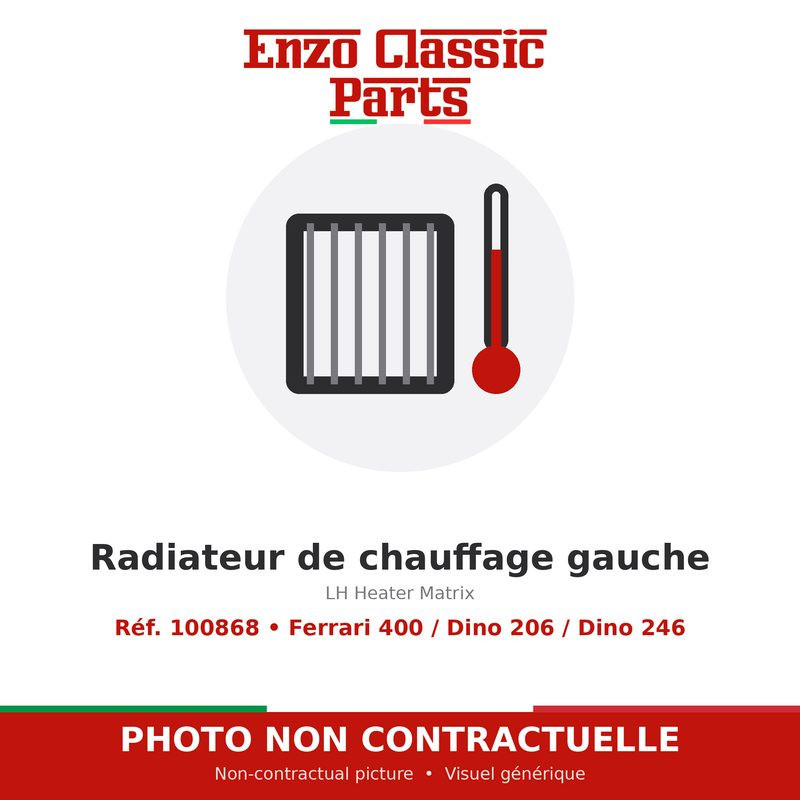 Ferrari 400 / Dino 206 / Dino 246 - LH Heater Matrix - Ref. 100868