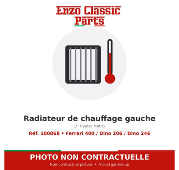 Ferrari 400 / Dino 206 / Dino 246 - LH Heater Matrix - Ref. 100868