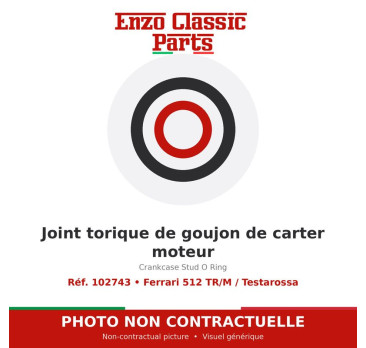 Ferrari 512 TR/M / Testarossa - Crankcase Stud O Ring - Ref. 102743