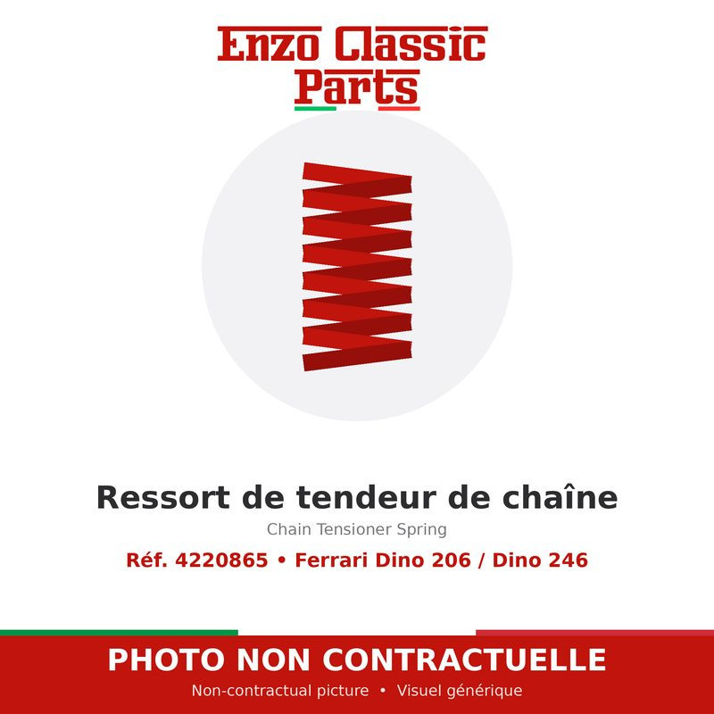 Ferrari Dino 206 / Dino 246 - Ressort de tendeur de chaîne - Réf. 4220865