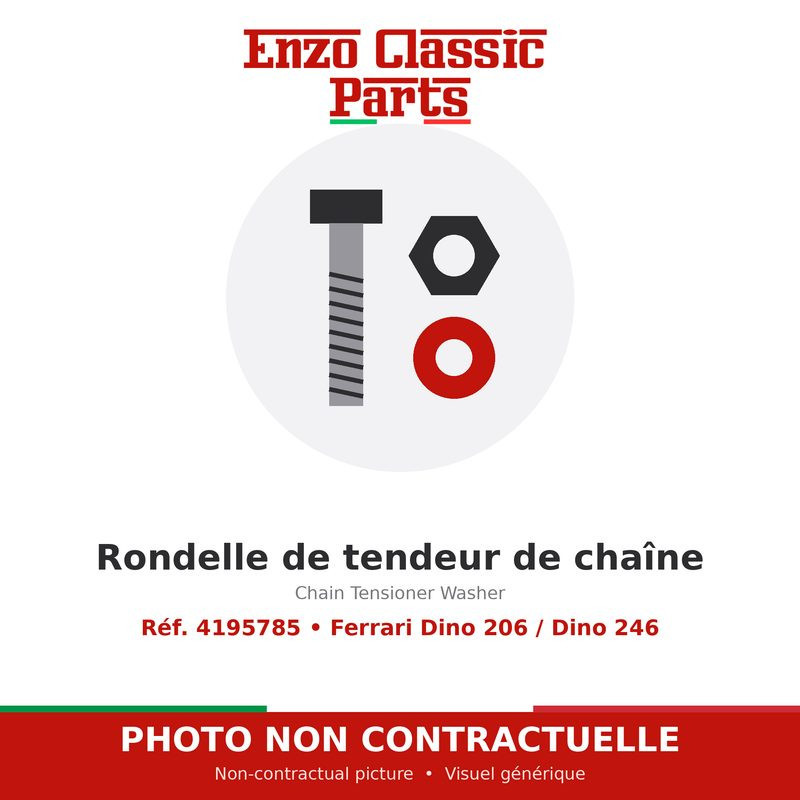 Ferrari Dino 206 / Dino 246 - Rondelle de tendeur de chaîne - Réf. 4195785
