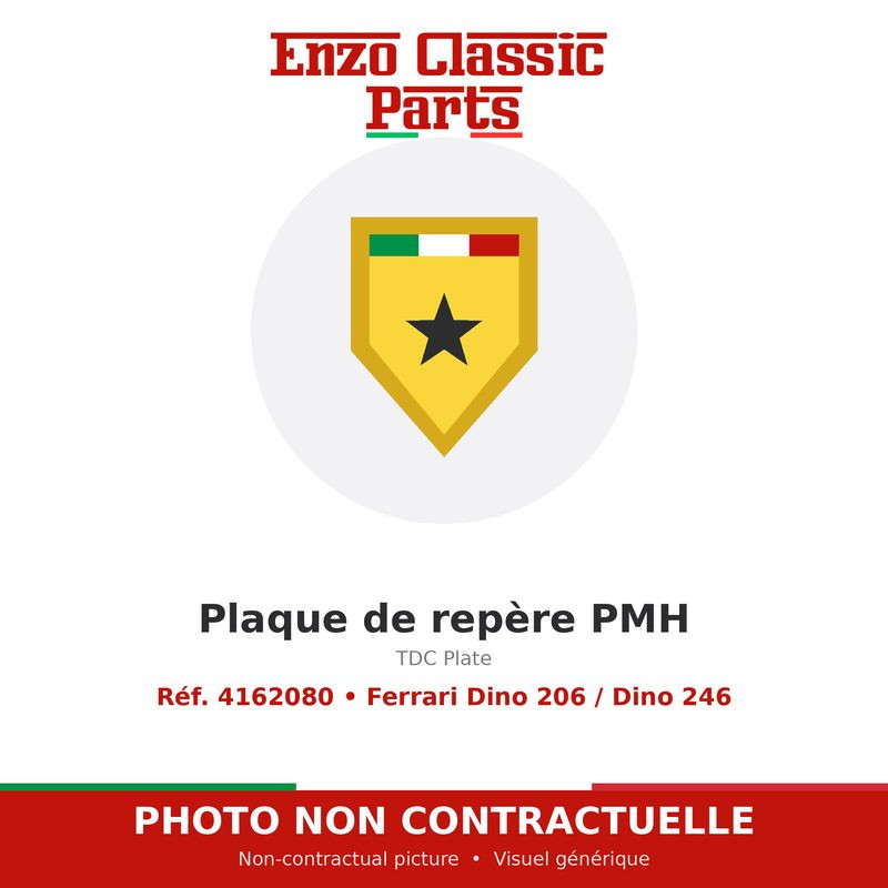 Ferrari Dino 206 / Dino 246 - Plaque de repère PMH - Réf. 4162080
