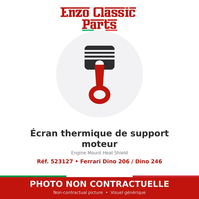 Ferrari Dino 206 / Dino 246 - Écran thermique de support moteur - Réf. 523127