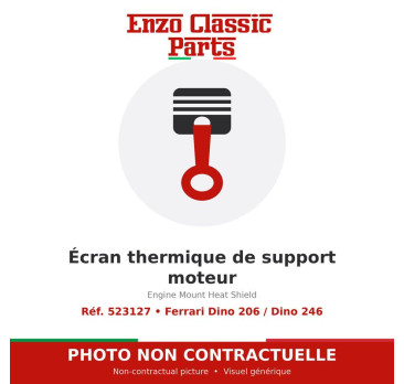 Ferrari Dino 206 / Dino 246 - Écran thermique de support moteur - Réf. 523127