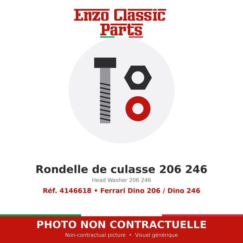Ferrari Dino 206 / Dino 246 - Head Washer 206 246 - Ref. 4146618