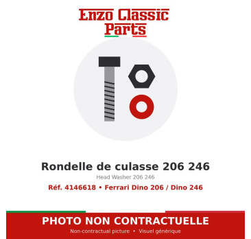 Ferrari Dino 206 / Dino 246 - Rondelle de culasse 206 246 - Réf. 4146618
