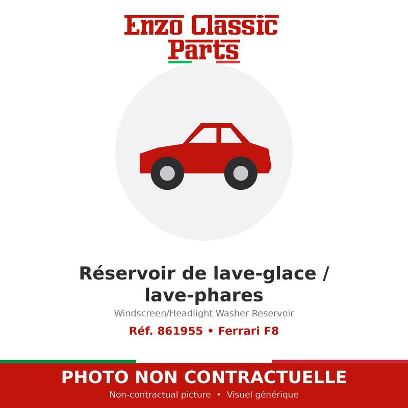 Ferrari F8 - Réservoir de lave-glace / lave-phares - Réf. 861955