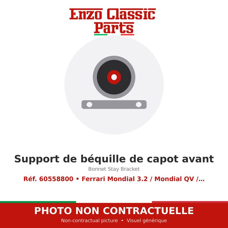 Ferrari Mondial 3.2 / Mondial QV / Mondial T - Bonnet Stay Bracket - Ref. 60558800
