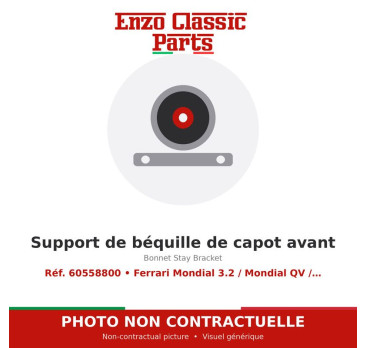Ferrari Mondial 3.2 / Mondial QV / Mondial T - Support de béquille de capot avant - Réf. 60558800