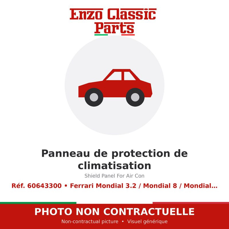 Ferrari Mondial 3.2 / Mondial 8 / Mondial QV - Panneau de protection de climatisation - Réf. 60643300