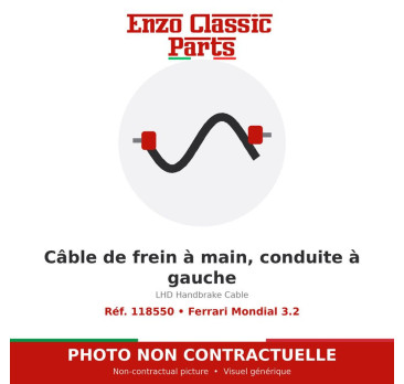 Ferrari Mondial 3.2 - LHD Handbrake Cable - Ref. 118550