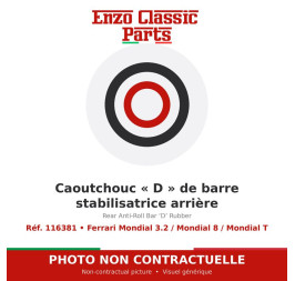 Ferrari Mondial 3.2 / Mondial 8 / Mondial T - Caoutchouc « D » de barre stabilisatrice arrière - Réf. 116381
