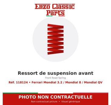 Ferrari Mondial 3.2 / Mondial 8 / Mondial QV - Front Road Spring - Ref. 118124