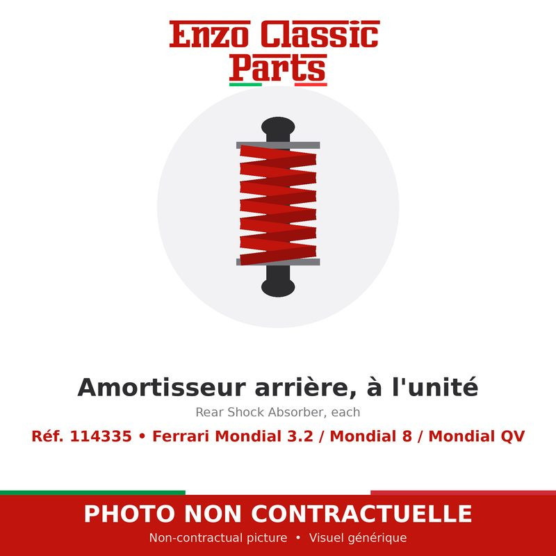 Ferrari Mondial 3.2 / Mondial 8 / Mondial QV - Rear Shock Absorber, each - Ref. 114335