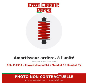 Ferrari Mondial 3.2 / Mondial 8 / Mondial QV - Rear Shock Absorber, each - Ref. 114335