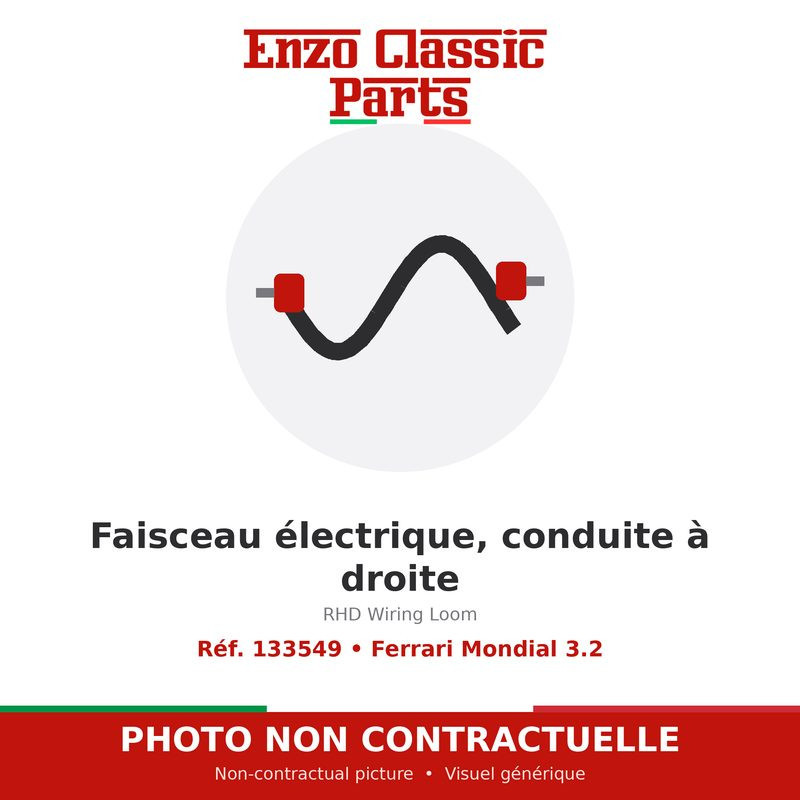 Ferrari Mondial 3.2 - Faisceau électrique, conduite à droite - Réf. 133549