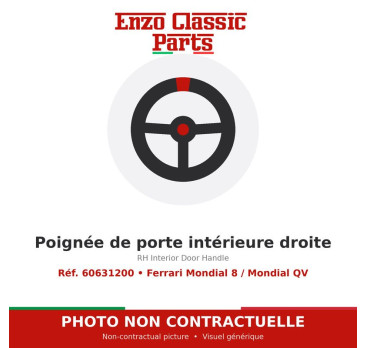 Ferrari Mondial 8 / Mondial QV - RH Interior Door Handle - Ref. 60631200