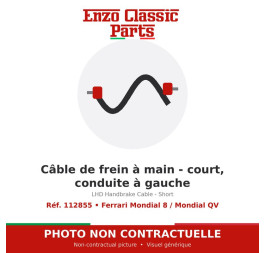 Ferrari Mondial 8 / Mondial QV - LHD Handbrake Cable - Short - Ref. 112855