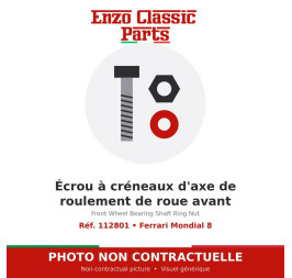 Ferrari Mondial 8 - Écrou à créneaux d'axe de roulement de roue avant - Réf. 112801