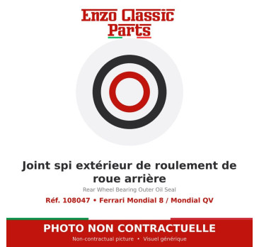Ferrari Mondial 8 / Mondial QV - Joint spi extérieur de roulement de roue arrière - Réf. 108047