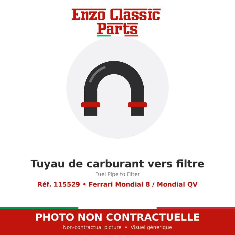 Ferrari Mondial 8 / Mondial QV - Fuel Pipe to Filter - Ref. 115529
