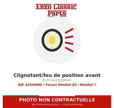 Ferrari Mondial QV / Mondial T - Clignotant/feu de position avant - Réf. 61943000