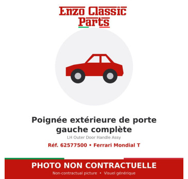 Ferrari Mondial T - Poignée extérieure de porte gauche complète - Réf. 62577500