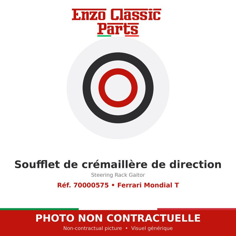 Ferrari Mondial T - Soufflet de crémaillère de direction - Réf. 70000575