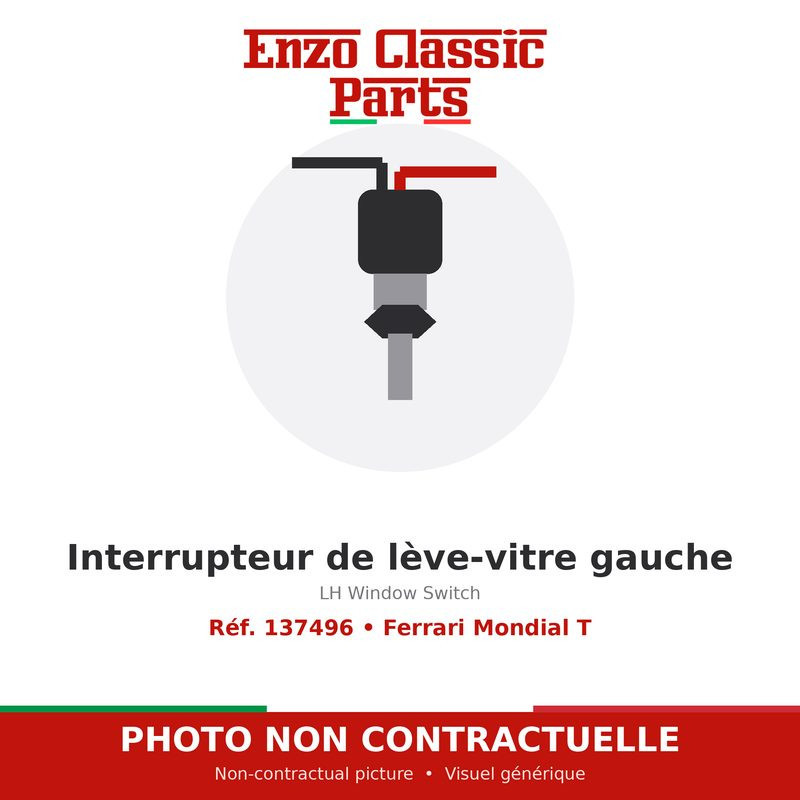 Ferrari Mondial T - LH Window Switch - Ref. 137496