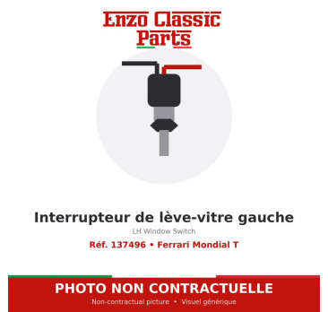 Ferrari Mondial T - LH Window Switch - Ref. 137496
